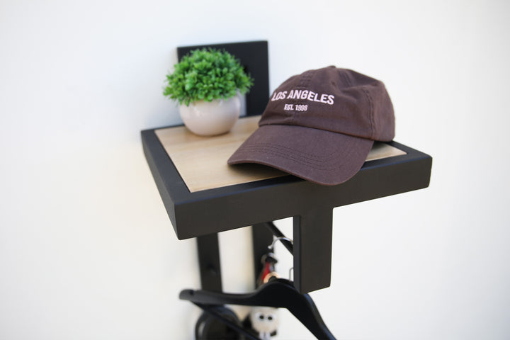 Minimalist Wall Coat Rack | Modern Metal Entryway Organizer