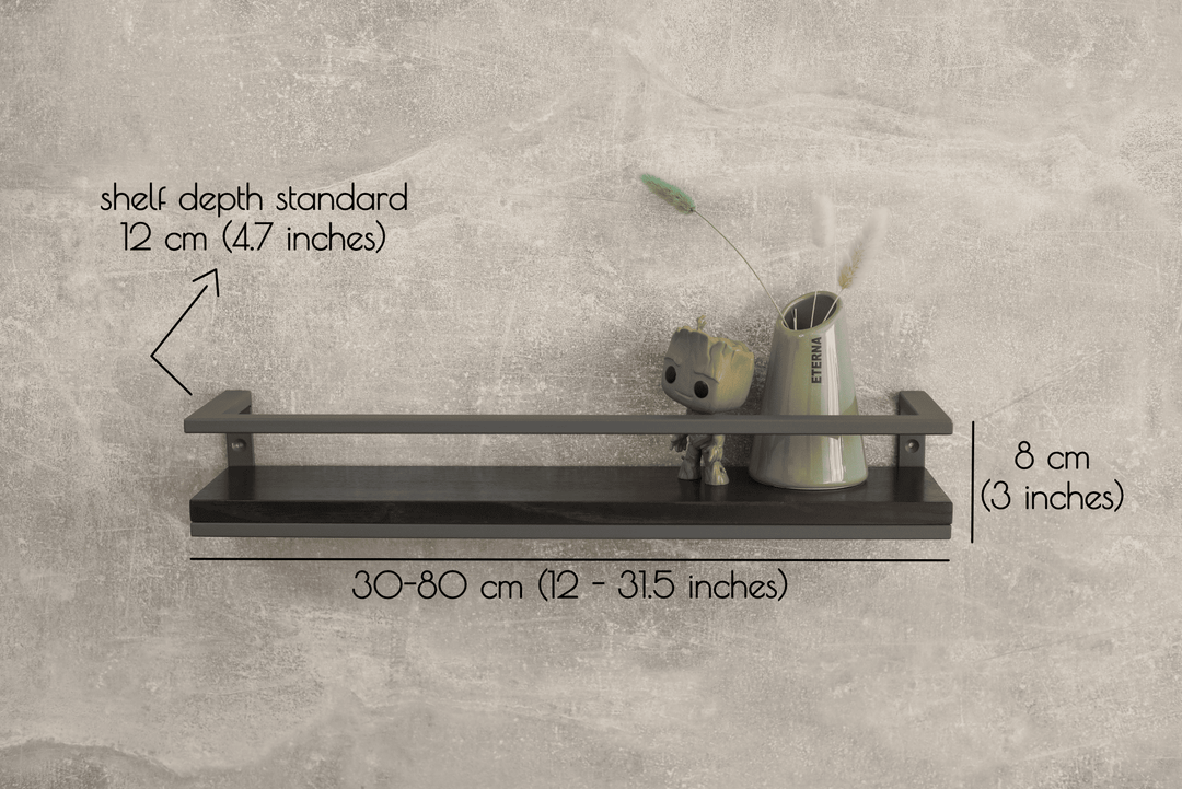 Livingroom decor shelf - Rustic & Iron Floating Shelf