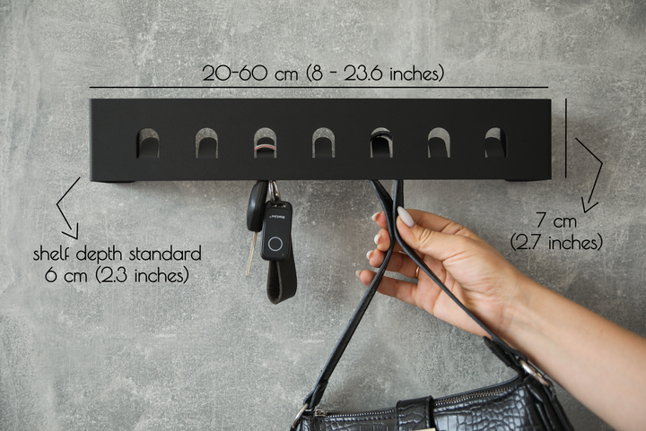 Metal coat hanger - Wall Organizer with Metal Hooks