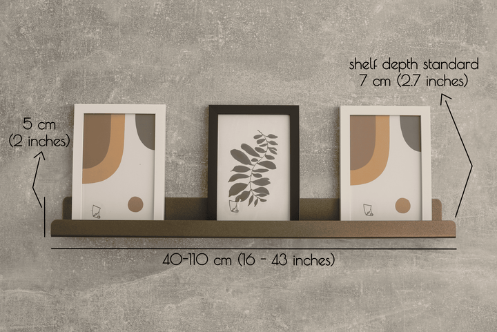 Metal Decorative Shelf – Elegant Display for Photos & Books