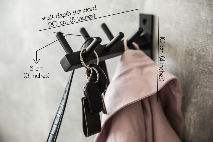 Industrial Wall-Mounted Metal Coat Rack