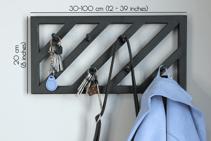 Metal Hanger with Hooks - Minimalist Metal Wall Hooks