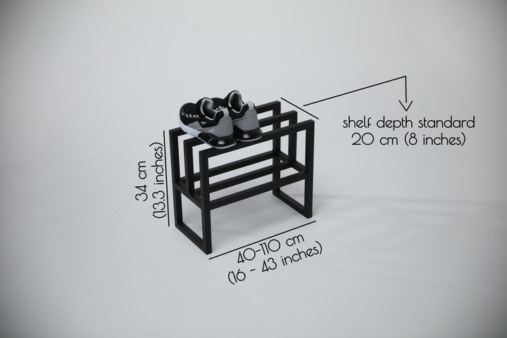 Industrial Metal 2tier Shoe Rack - Compact Storage of Shoes