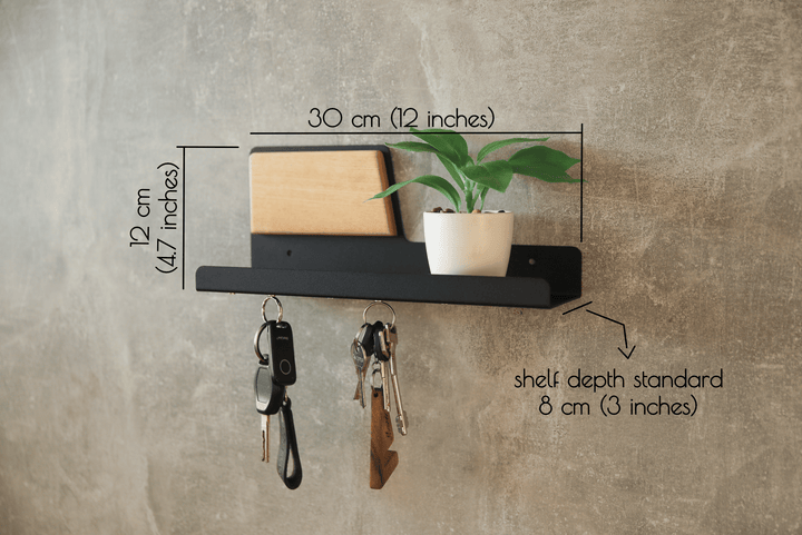 Modern Metal Key Holder Wall Mount with Magnets
