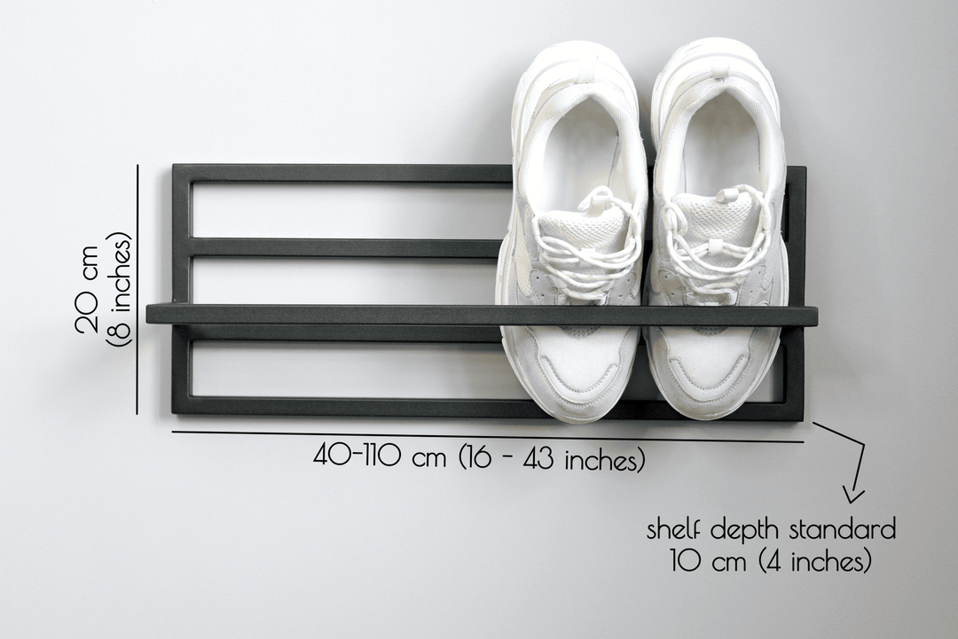 Metal Shoe Rack with Holder - Wall-Mounted & Stylish