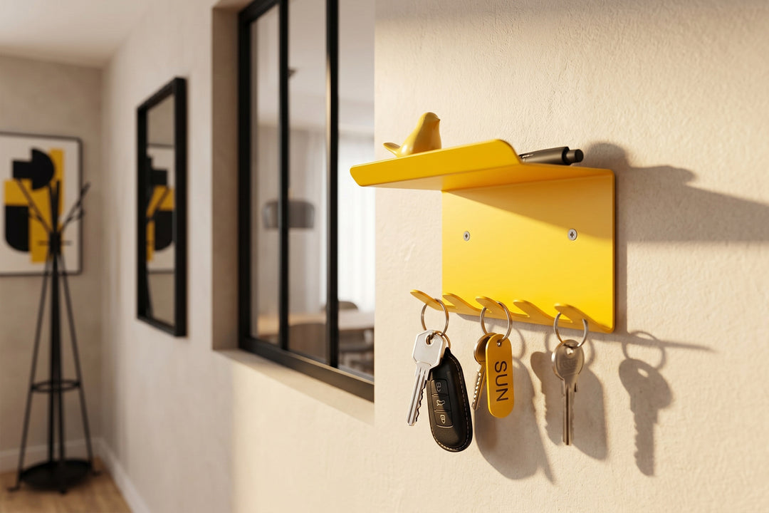 Metal Key Holder with Shelf – Stylish & Practical Storage