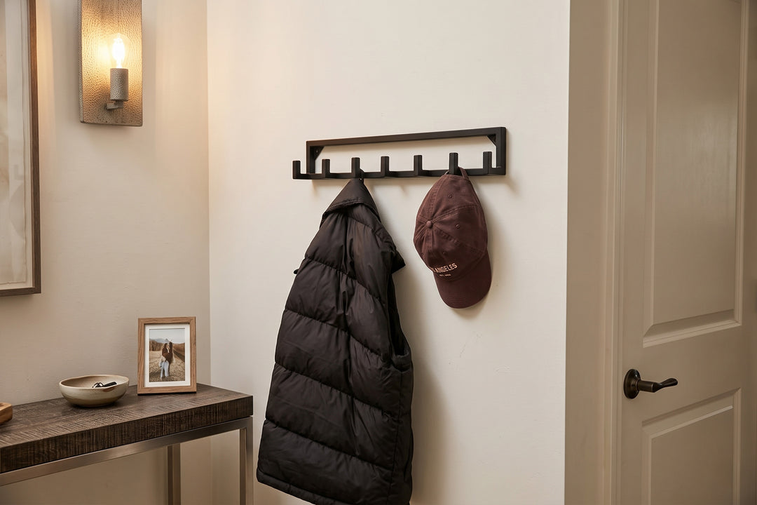 Minimalist Wall Hooks Rack | Modern Metal Coat Hanger