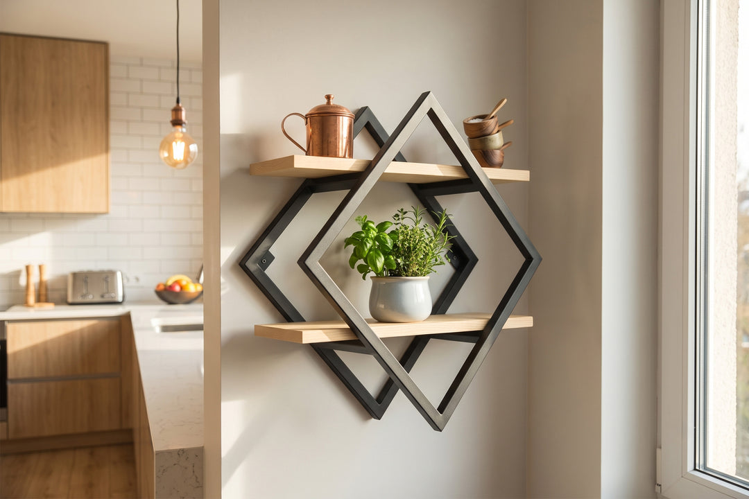 Handcrafted Wood & Metal Shelf – Stylish & Functional