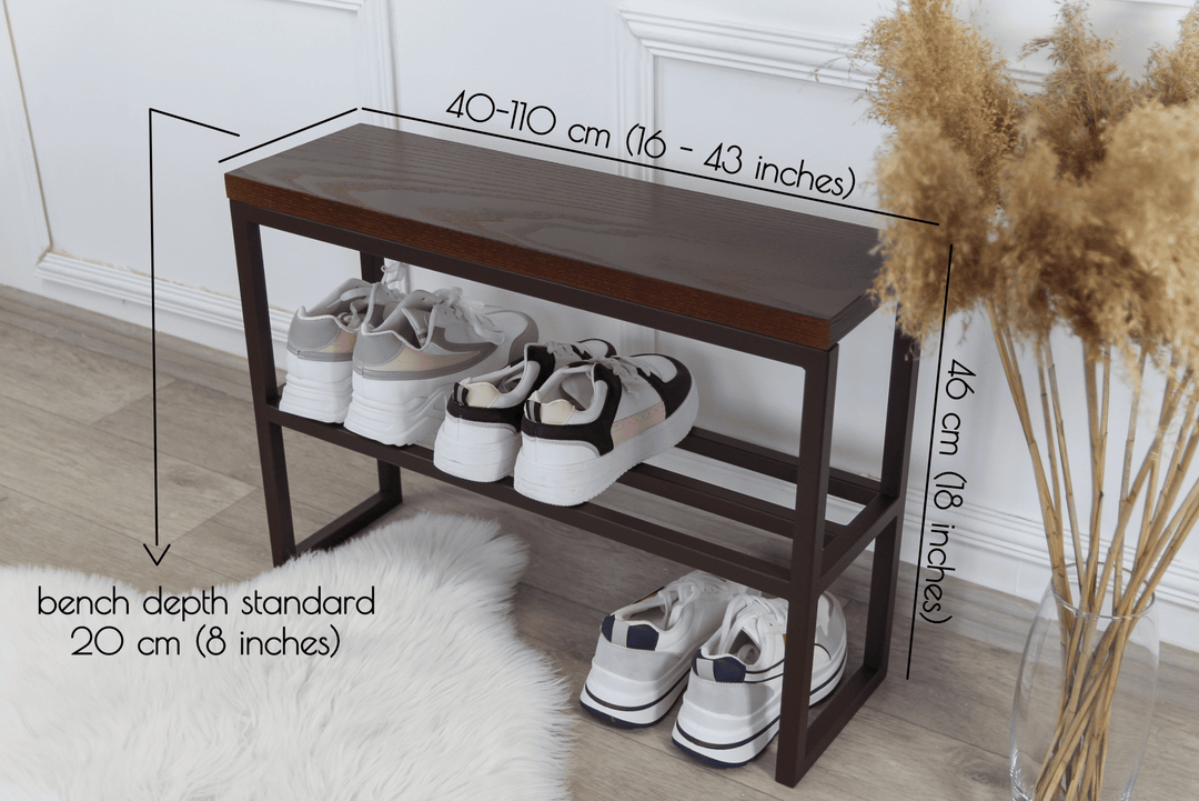Modern Farmhouse Entry Bench – Wood & Steel Design