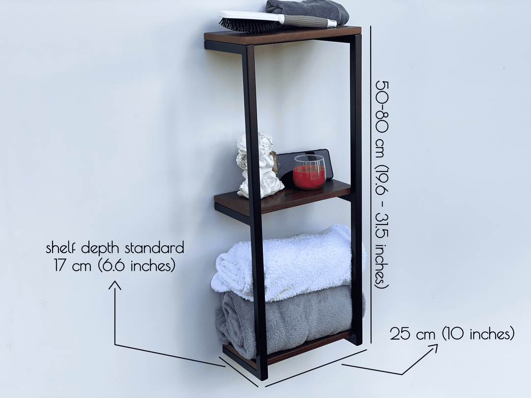 Modern Metal & Wood Towel Rack – Stylish Bathroom Holder