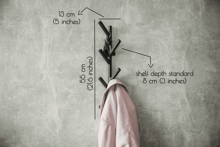 Wall Organizer with Metal Hooks - Ideal For Use
