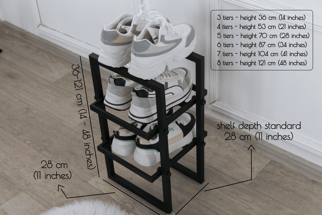 Multi-Tier Metal Shoe Rack - Compact Shoe Stand