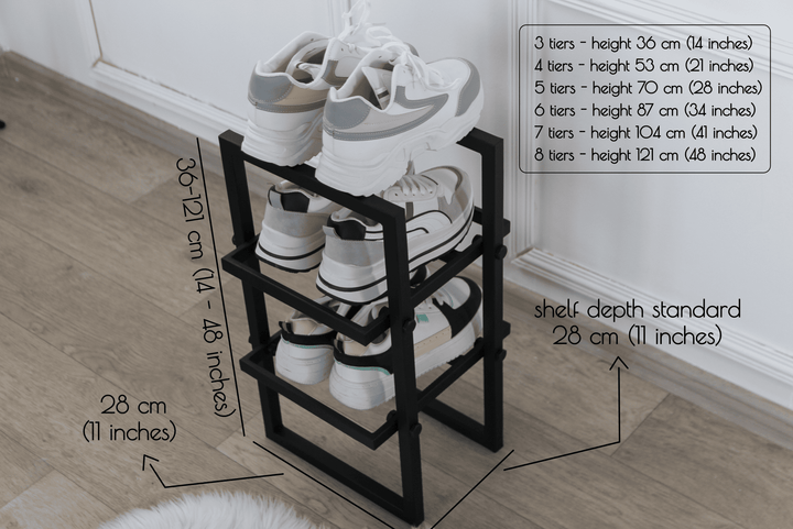 Multi-Tier Metal Shoe Rack - Compact Shoe Stand