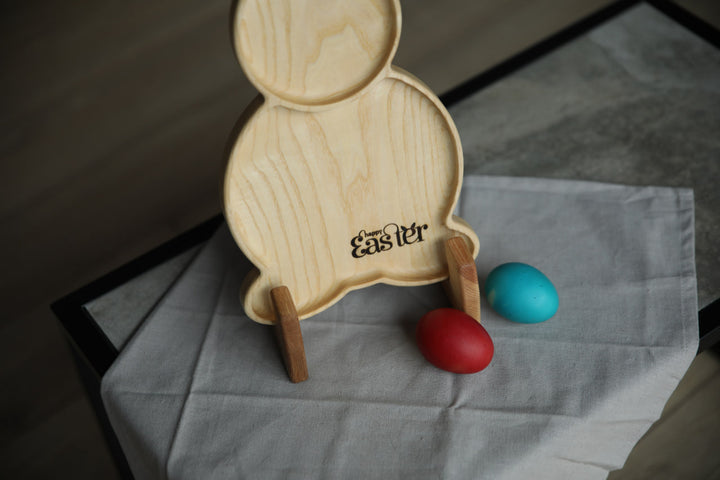 Easter-Bunny-Wooden-Snack-Dish-Handcrafted-Serving-Board