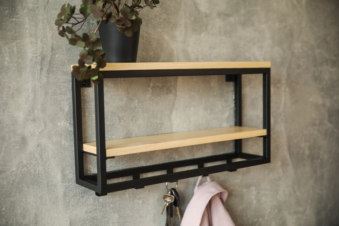Rustic-entryway-coat-rack-with-storage-shelf-and-durable-metal-hooks