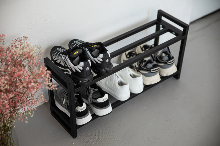 Small-shoe-shelf-fitting-neatly-in-a-narrow-hallway