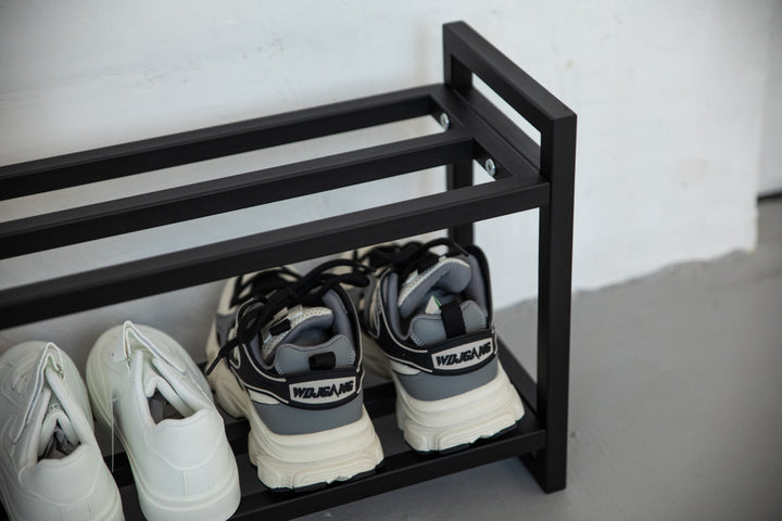 Small-shoe-shelf-fitting-neatly-in-a-narrow-hallway