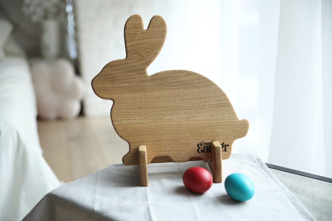 Easter Wooden Cake Stand - Engraving Serving Board