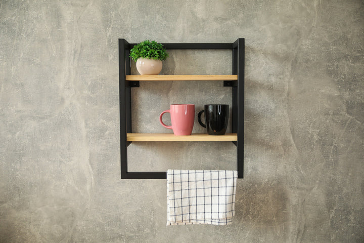 Modern-Wall-Mounted-Shelf–Sleek-shelf-with-a-towel-holder-ideal-for-kitchens-bathrooms-or-living-spaces