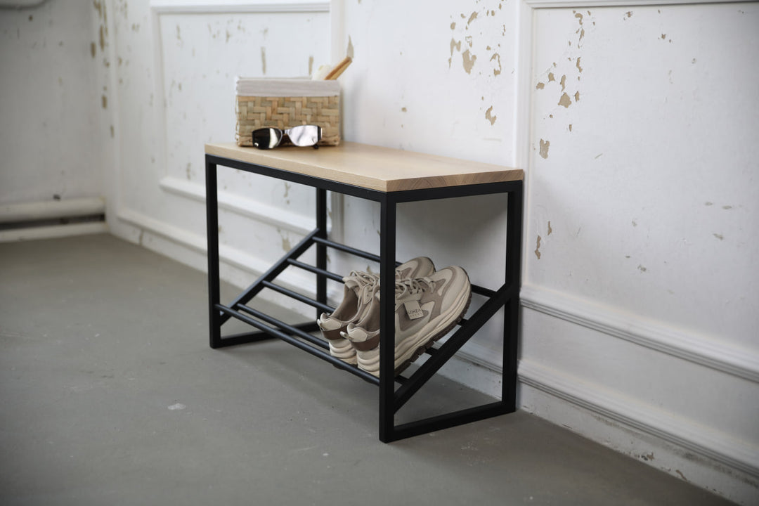 Industrial-Entryway-Bench-Metal-Frame-Wood-Top