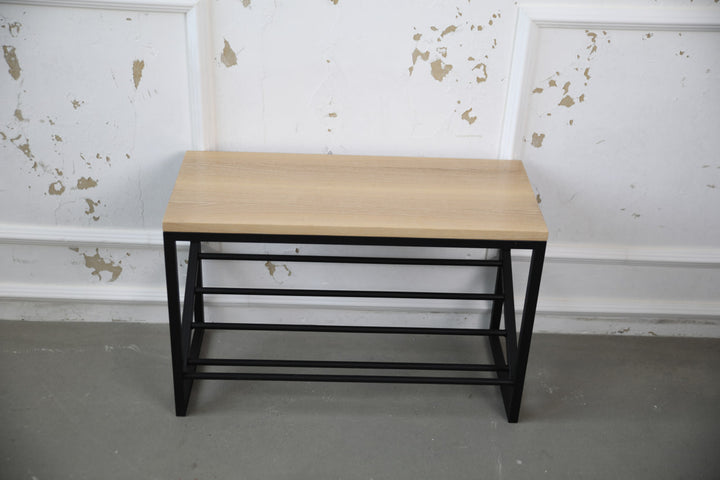 Industrial-Entryway-Bench-Metal-Frame-Wood-Top