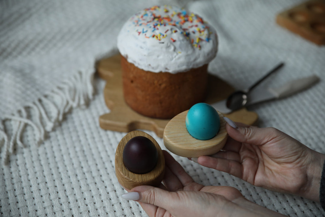 Rustic Wooden Egg Stand - Easter Decoration