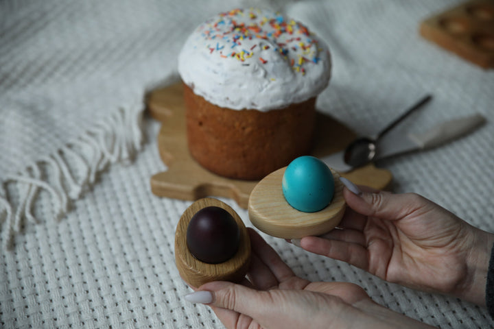 Rustic Wooden Egg Stand - Easter Decoration