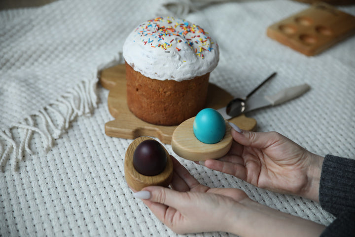 Rustic Wooden Egg Stand - Easter Decoration