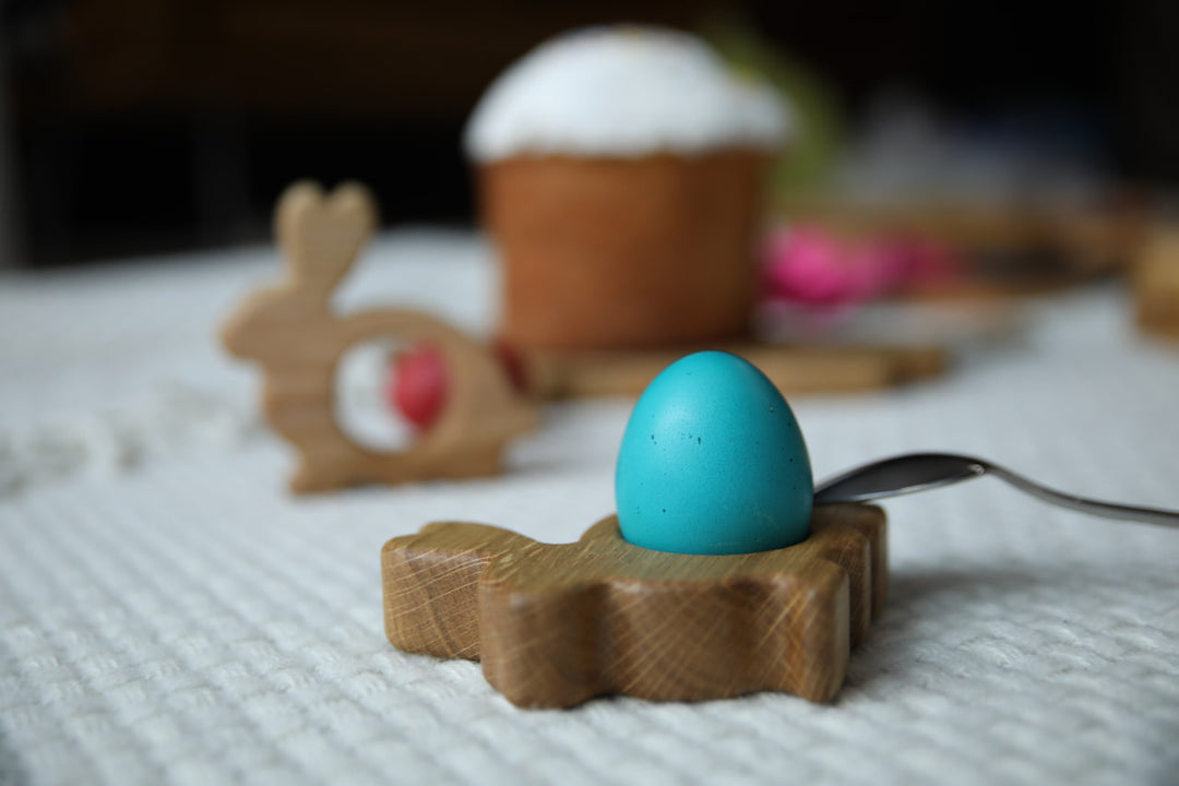 Handmade Easter Egg Display – Natural Wood