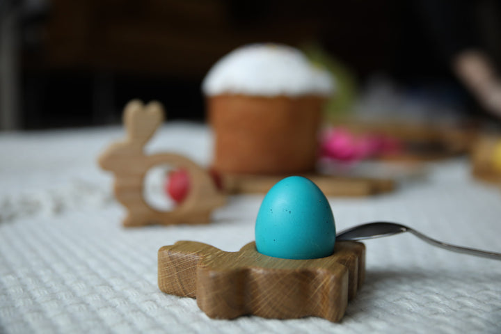 Handmade Easter Egg Display – Natural Wood