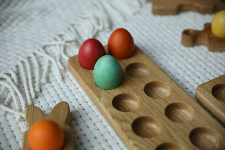 Handmade Easter Egg Stand – Natural Wood Design