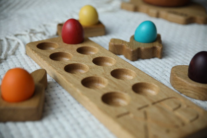 Handmade Easter Egg Stand – Natural Wood Design