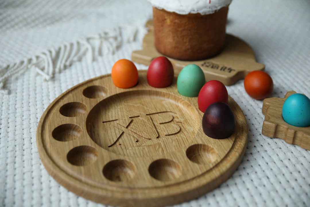 Wooden Egg & Easter Cake Stand - Perfect for Easter Decor