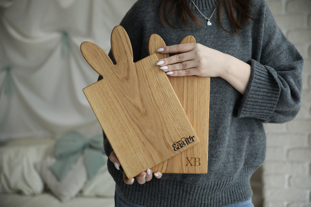 Wooden Serving Cutting Board - Easter Decor