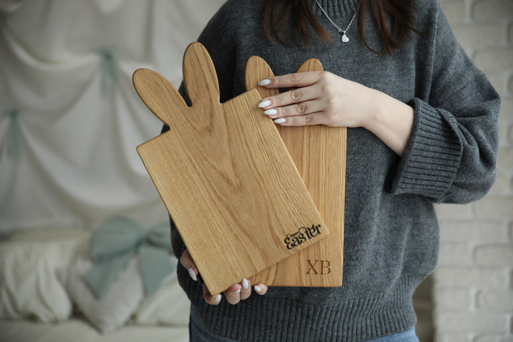 Wooden Serving Cutting Board - Easter Decor