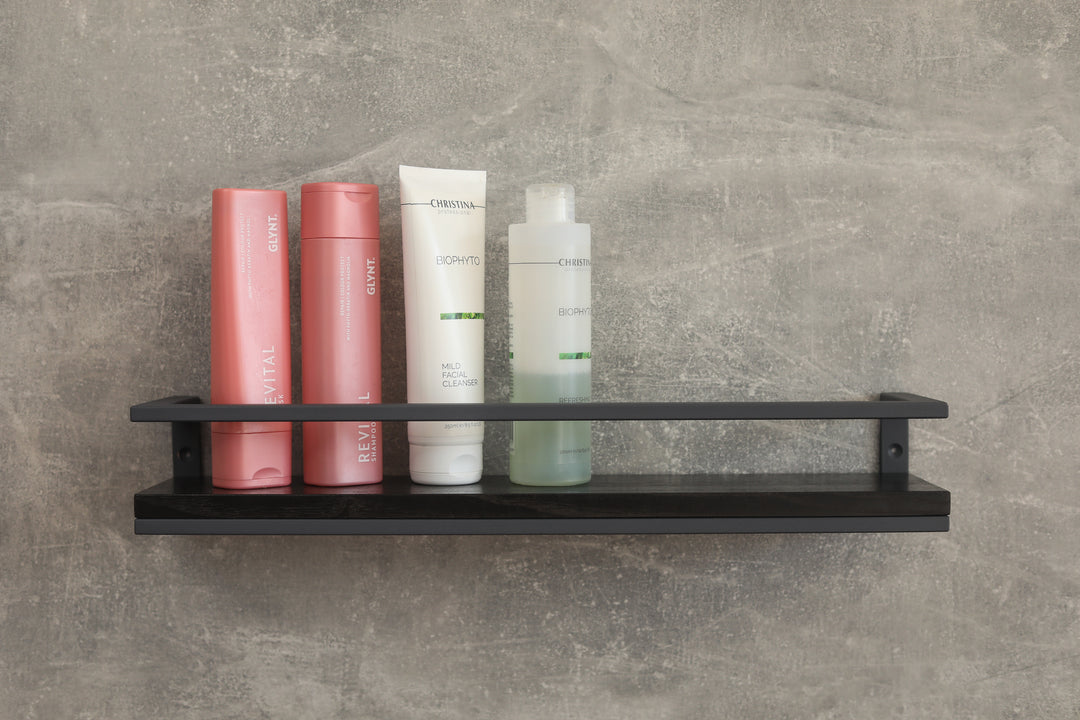 Metal & Wood Bathroom Shelf – Stylish & Durable Storage