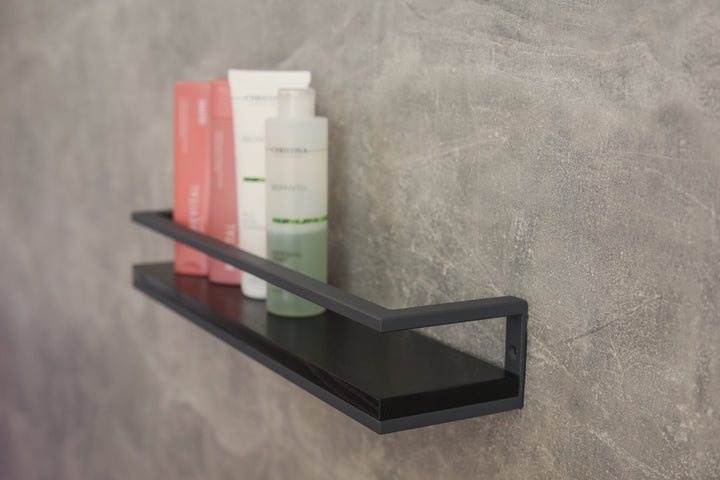 Metal & Wood Bathroom Shelf – Stylish & Durable Storage