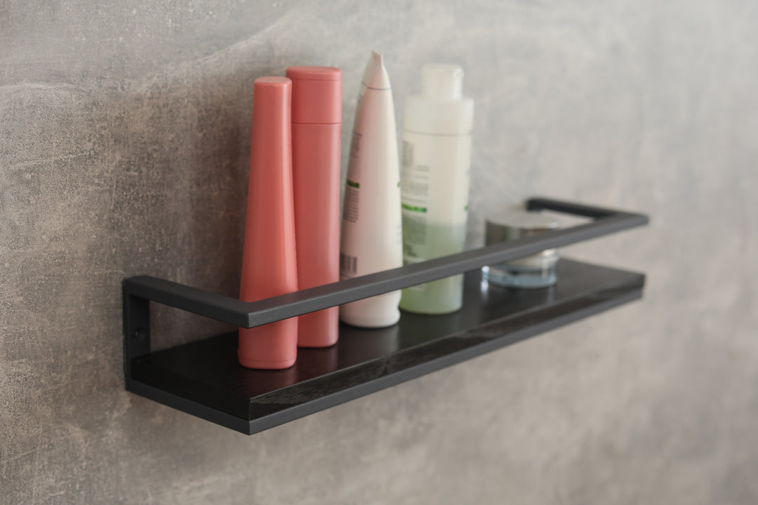 Metal & Wood Bathroom Shelf – Stylish & Durable Storage