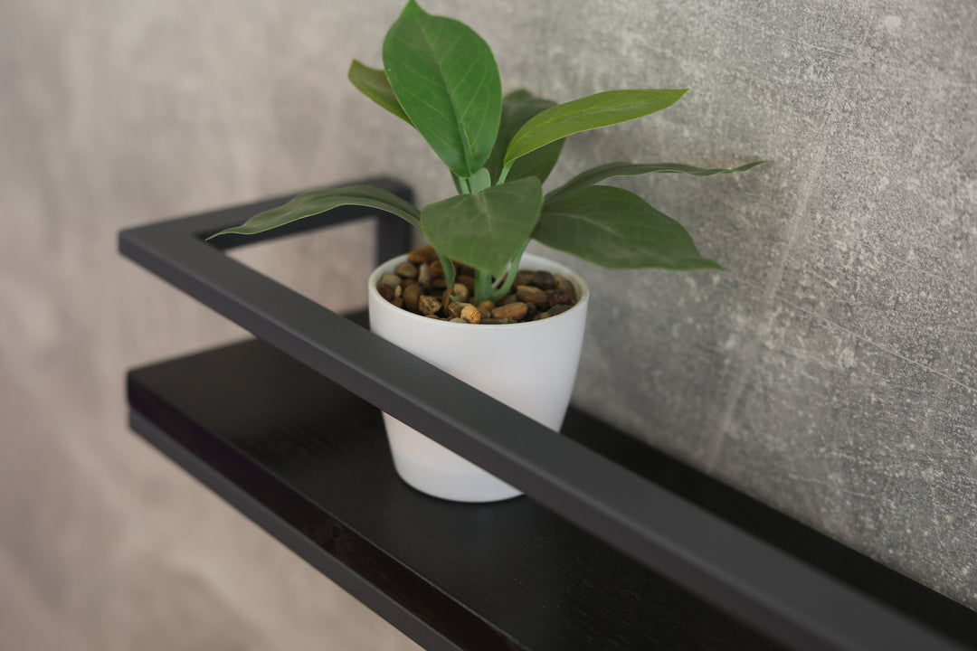 Minimalist-wooden-and-black-metal-shelf-modern-home-storage