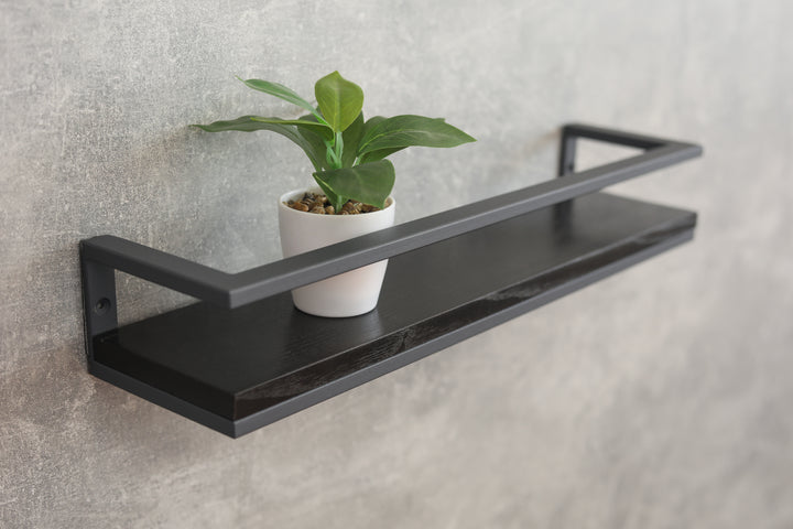 Minimalist-wooden-and-black-metal-shelf-modern-home-storage