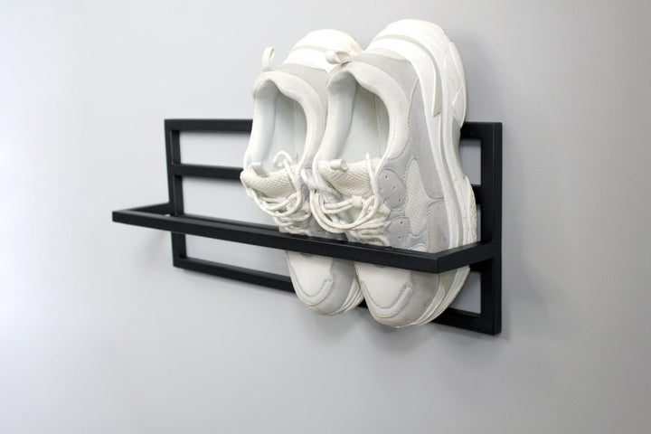 Adjustable-wall-metal-shoe-rack-with-stackable-design-for-more storage.