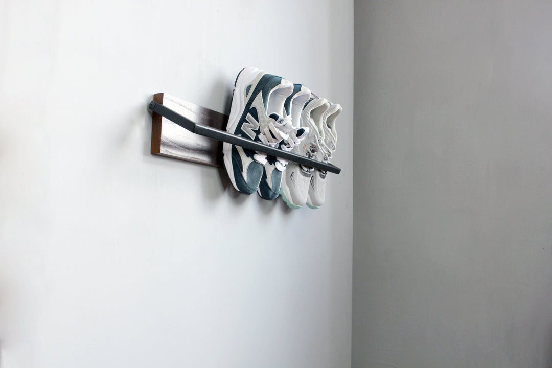 metal wooden shoe rack