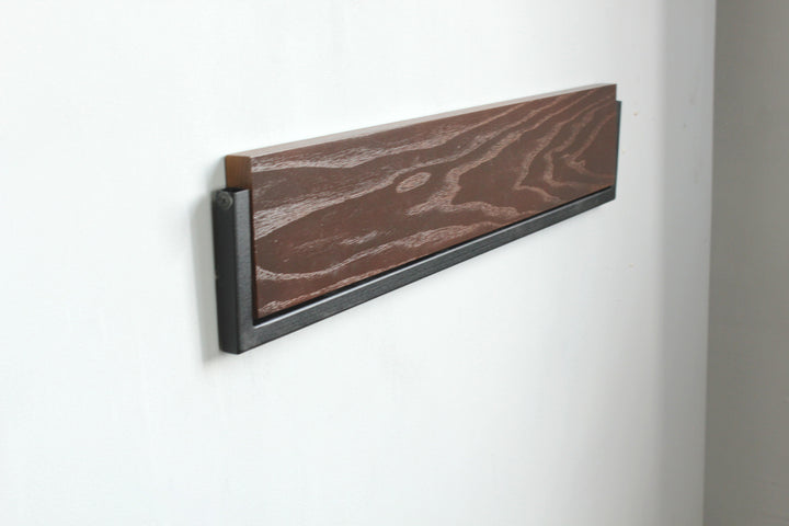 Wood & Metal Shoe Shelf - Shoe Rack with Holder