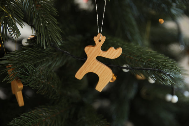 Eco-Friendly Wooden Christmas Decorations – Ornament Set