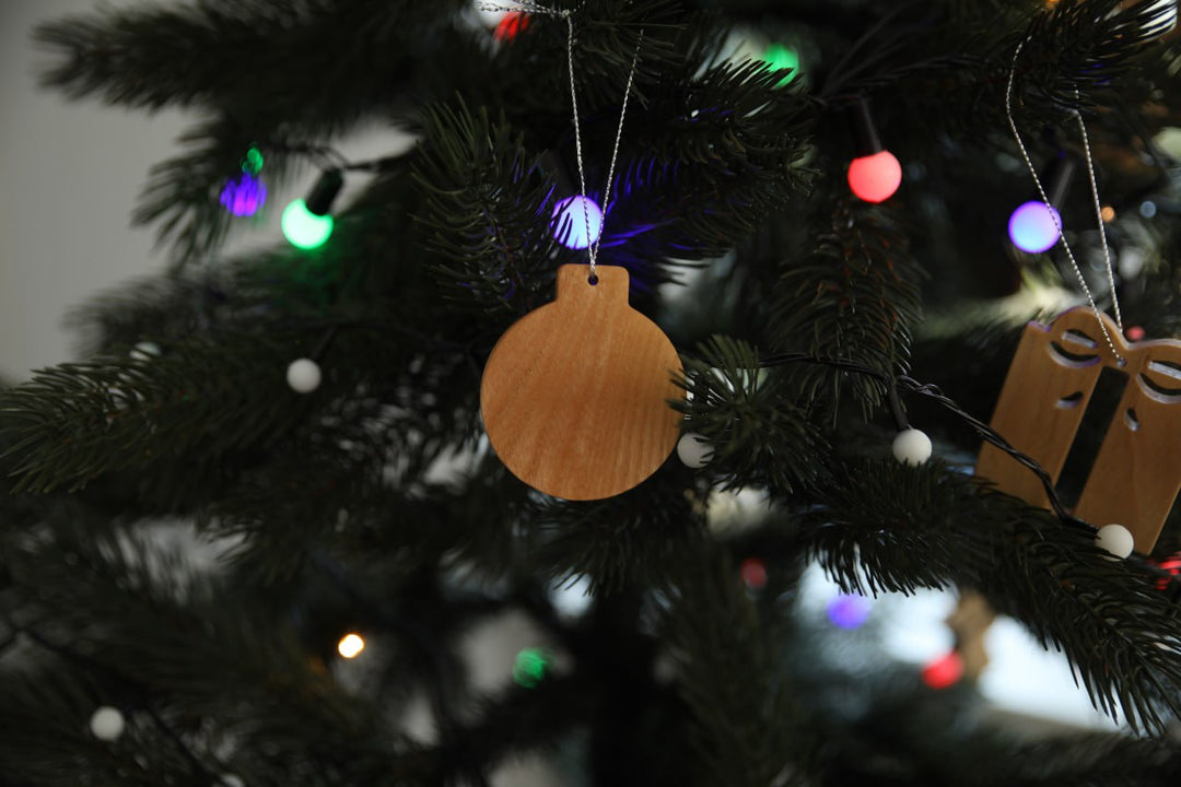 Eco-Friendly Wooden Christmas Decorations – Ornament Set