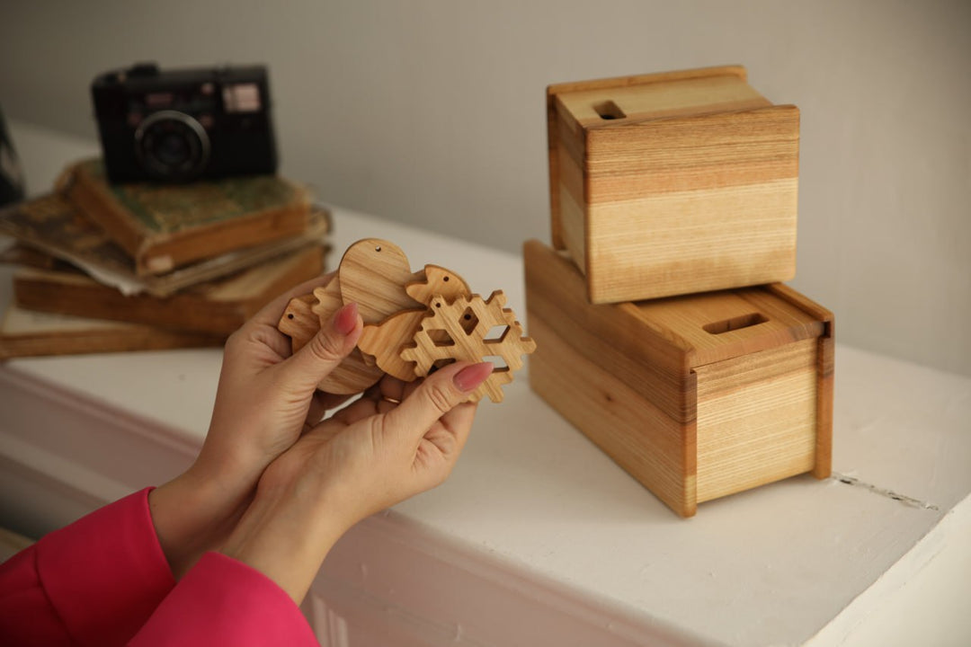 Eco-Friendly Wooden Christmas Decorations – Ornament Set