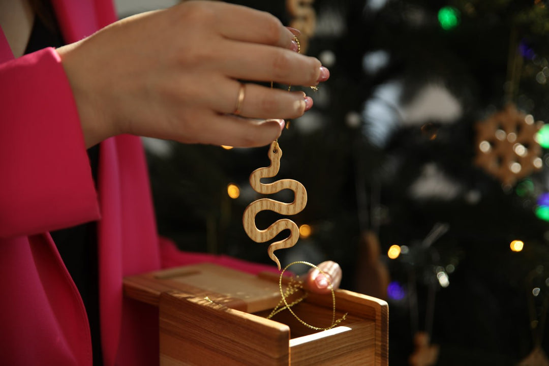 Eco-Friendly Wooden Christmas Decorations – Ornament Set